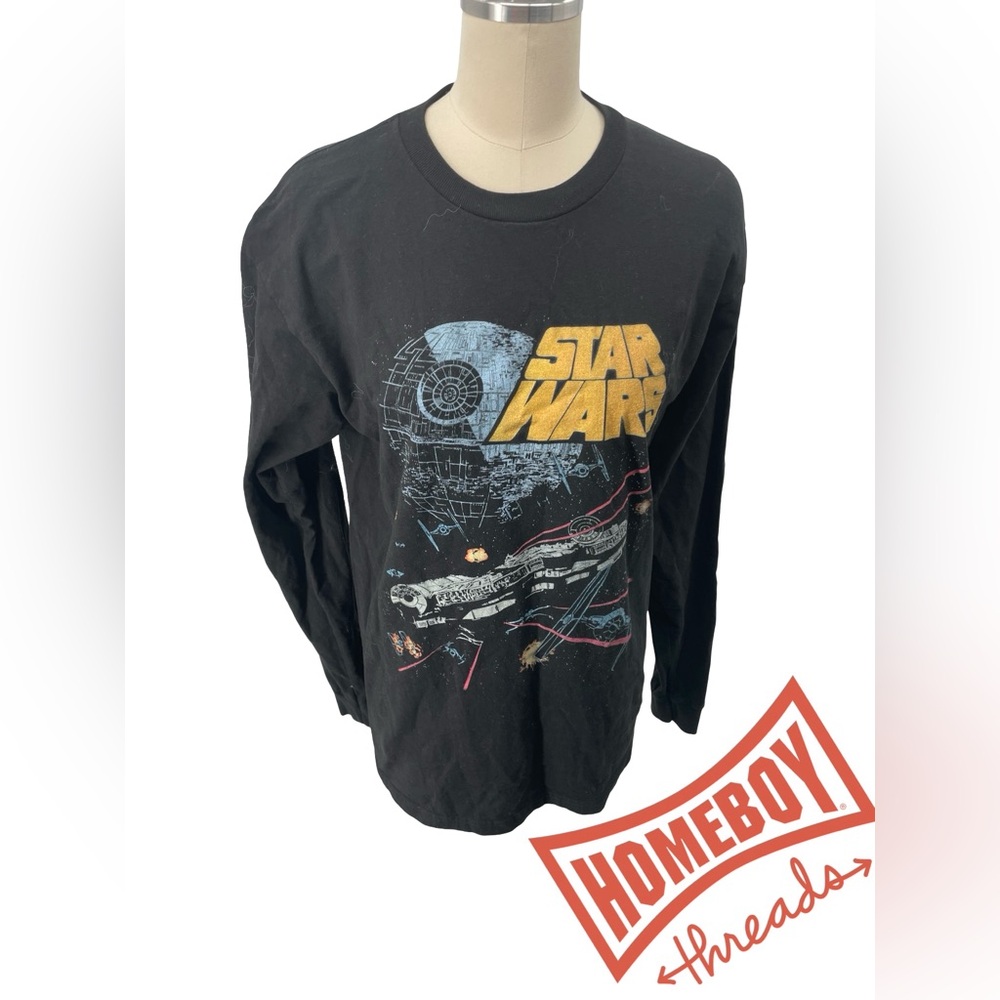 Tultex Black Graphic Long Sleeve Shirt